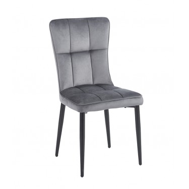 SELIN GREY VELVET ΥΦΑΣΜΑ ΚΑΡΕΚΛΑ ΜΕΤΑΛΛΙΚΗ 46X54X91εκ. ZITA PLUS 46X54X91εκ.