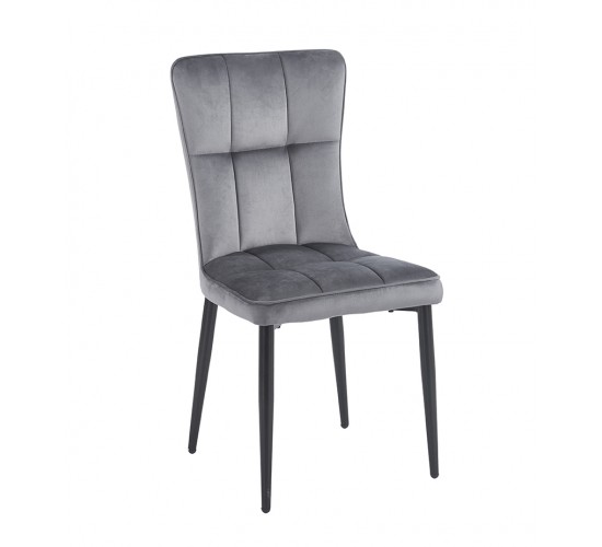 SELIN GREY VELVET ΥΦΑΣΜΑ ΚΑΡΕΚΛΑ ΜΕΤΑΛΛΙΚΗ 46X54X91εκ. ZITA PLUS 46X54X91εκ.
