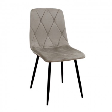 EVA CAPPUCCINO VELVET ΥΦΑΣΜΑ ΚΑΡΕΚΛΑ ΜΕΤΑΛΛΙΚΗ 43X55X90εκ. ZITA PLUS 43X55X49-90εκ.