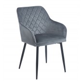 SIENA GREY VELVET ΥΦΑΣΜΑ ΠΟΛΥΘΡΟΝΑ ΜΕΤΑΛΛΙΚΗ 54X58X82εκ. ZITA PLUS 54X58X82εκ.