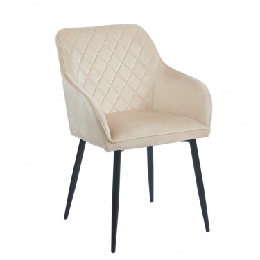 SIENA BEIGE VELVET ΥΦΑΣΜΑ ΠΟΛΥΘΡΟΝΑ ΜΕΤΑΛΛΙΚΗ 54X58X82εκ. ZITA PLUS 54X58X82εκ.