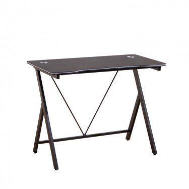 ΓΡΑΦΕΙΟ 100X50X75εκ.ΜΑΥΡΟ MDF/ΜΑΥΡΟ ΜΕΤΑΛΛΙΚΟ ZITA PLUS 100X50X75εκ.