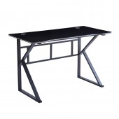 ΓΡΑΦΕΙΟ 120X60X75εκ.ΜΑΥΡΟ MDF/ΜΑΥΡΟ ΜΕΤΑΛΛΙΚΟ ZITA PLUS 120X60X75εκ.