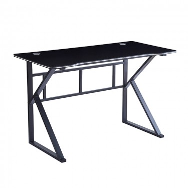 ΓΡΑΦΕΙΟ 120X60X75εκ.ΜΑΥΡΟ MDF/ΜΑΥΡΟ ΜΕΤΑΛΛΙΚΟ ZITA PLUS 120X60X75εκ.