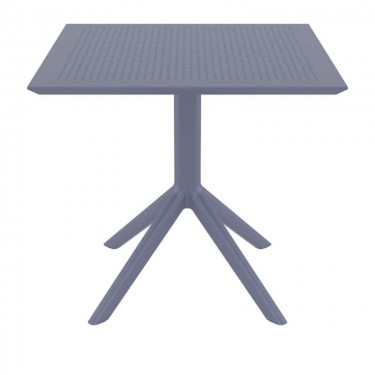 SKY DARK GREY 80X80X74εκ. ΤΡΑΠΕΖΙ ΠΟΛ/ΝΙΟΥ SIESTA 80X80X74εκ.