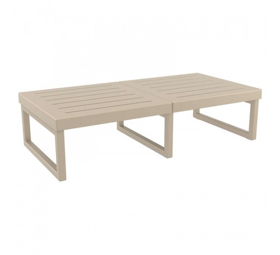 MYKONOS ΤΡΑΠΕΖΙ TAUPE 130X65X33εκ. ΠΟΛ/ΝΙΟΥ SIESTA 130X65X33εκ.