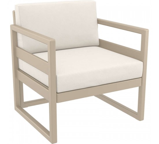 MYKONOS ΠΟΛΥΘΡΟΝΑ TAUPE ΜΕ ΜΑΞ. 73X72X75εκ. ΠΟΛ/ΝΙΟΥ SIESTA 73X72X43/75εκ.