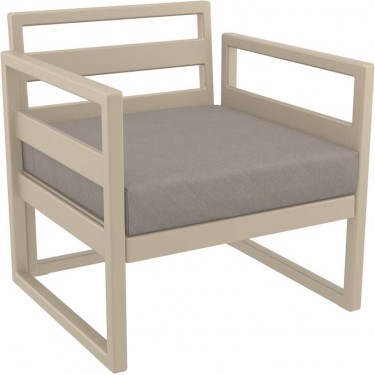 MYKONOS ΜΑΞΙΛΑΡΙ ΚΑΘΙΣΜΑΤΟΣ LIGHT BROWN 65Χ65Χ10εκ. SIESTA 65Χ65Χ10εκ.