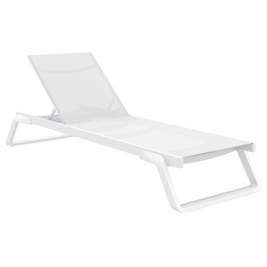 TROPIC ΞΑΠΛΩΣΤΡΑ WHITE/WHITE ΑΛΟΥΜ-ΠΟΛ/ΝΙΟΥ 210X72X31εκ. SIESTA 210X72X31εκ.