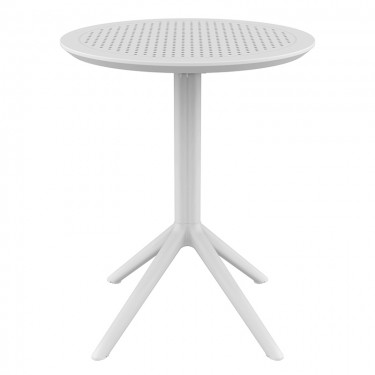 SKY WHITE Φ60X74εκ. ΤΡΑΠΕΖΙ ΠΤΥΣ/ΝΟ ΠΟΛ/ΝΙΟΥ SIESTA Φ60Χ74εκ.