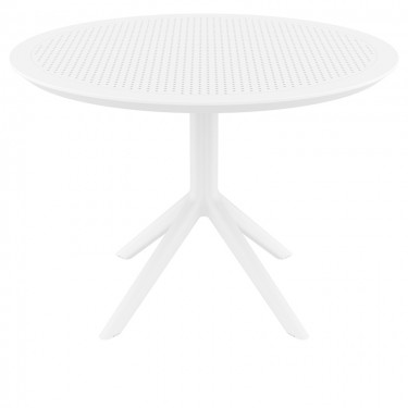 SKY WHITE Φ105X74εκ. ΤΡΑΠΕΖΙ ΠΟΛ/ΝΙΟΥ SIESTA Φ105X74εκ.