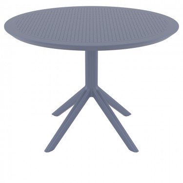 SKY DARK GREY Φ105X74εκ. ΤΡΑΠΕΖΙ ΠΟΛ/ΝΙΟΥ SIESTA Φ105X74εκ.