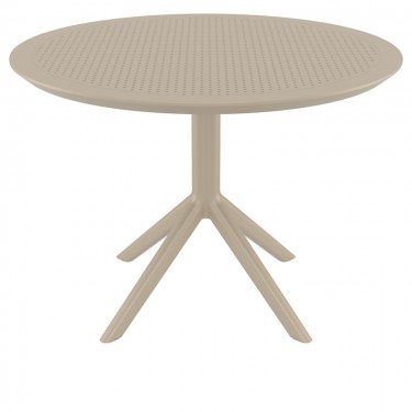 SKY TAUPE Φ105X74εκ. ΤΡΑΠΕΖΙ ΠΟΛ/ΝΙΟΥ SIESTA Φ105X74εκ.