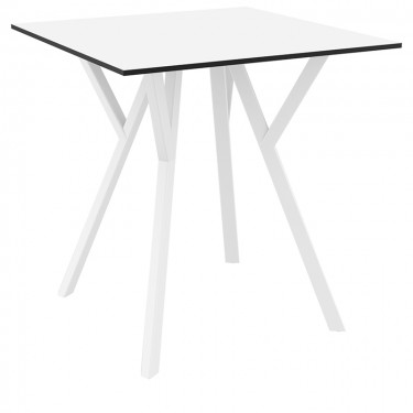 MAX ΤΡΑΠΕΖΙ 70Χ70Χ74εκ. WHITE LAMINATE 12mm SIESTA 70Χ70Χ74εκ.