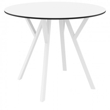 MAX ΤΡΑΠΕΖΙ Φ90Χ74εκ. WHITE LAMINATE 12mm SIESTA Φ90Χ74εκ.