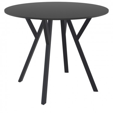 MAX ΤΡΑΠΕΖΙ Φ90Χ74εκ. BLACK LAMINATE 12mm SIESTA Φ90Χ74εκ.