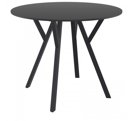 MAX ΤΡΑΠΕΖΙ Φ90Χ74εκ. BLACK LAMINATE 12mm SIESTA Φ90Χ74εκ.