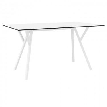 MAX ΤΡΑΠΕΖΙ 140X80Χ74εκ. WHITE LAMINATE 12mm SIESTA 140X80Χ74εκ.