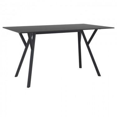 MAX ΤΡΑΠΕΖΙ 140X80Χ74εκ. BLACK LAMINATE 12mm SIESTA 140X80Χ74εκ.