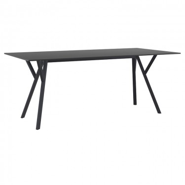 MAX ΤΡΑΠΕΖΙ 180X90Χ74εκ. BLACK LAMINATE 12mm SIESTA 180X90Χ74εκ.