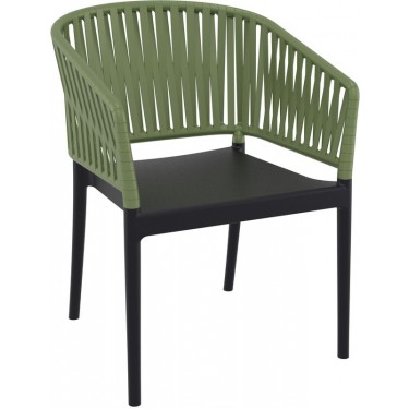 PORTOFINO BLACK/OLIVE GREEN ΠΟΛΥΘΡΟΝΑ ΠΟΛ/ΝΙΟΥ 58X58X80εκ. SIESTA 58X58X80εκ.
