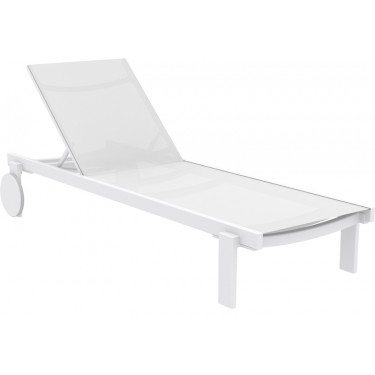 CASABLANCA ΞΑΠΛΩΣΤΡΑ WHITE/WHITE ΑΛΟΥΜ-ΠΟΛ/ΝΙΟΥ 74X190X31εκ. SIESTA 74X190X31εκ.