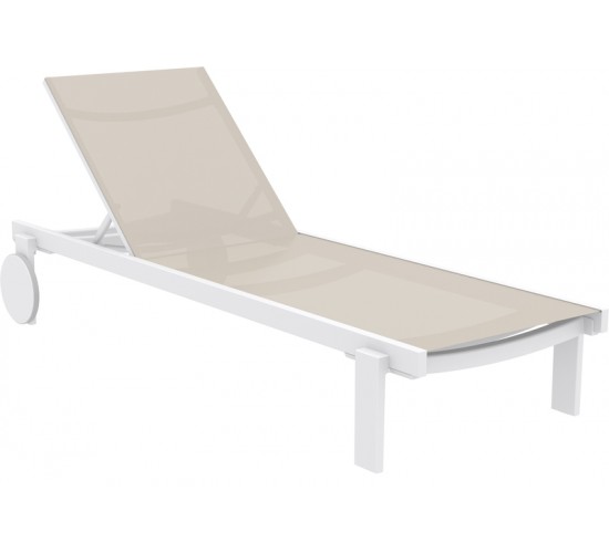 CASABLANCA ΞΑΠΛΩΣΤΡΑ WHITE/TAUPE ΑΛΟΥΜ-ΠΟΛ/ΝΙΟΥ SIESTA 74X190X31εκ. CASABLANCA ΞΑΠΛΩΣΤΡΑ WHITE/TAUPE ΑΛΟΥΜ-ΠΟΛ/ΝΙΟΥ SIESTA 74X190X31εκ.
