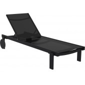 CASABLANCA ΞΑΠΛΩΣΤΡΑ BLACK/BLACK ΑΛΟΥΜ-ΠΟΛ/ΝΙΟΥ 74X190X31εκ. SIESTA 74X190X31εκ.