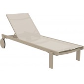 CASABLANCA ΞΑΠΛΩΣΤΡΑ TAUPE/TAUPE ΑΛΟΥΜ-ΠΟΛ/ΝΙΟΥ 74X190X31εκ. SIESTA 74X190X31εκ.