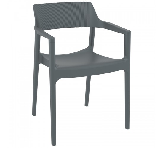 TULUM DARK GREY ΠΟΛΥΘΡΟΝΑ ΠΟΛ/ΝΙΟΥ 55X52X79εκ. SIESTA 55X52X45-79εκ.