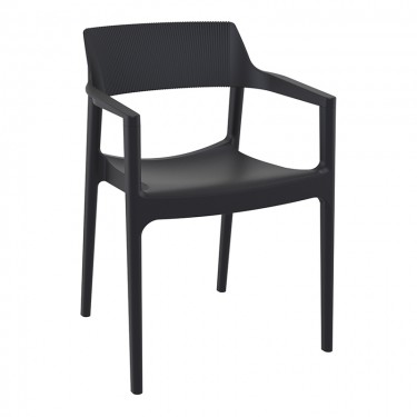 TULUM BLACK ΠΟΛΥΘΡΟΝΑ ΠΟΛ/ΝΙΟΥ 55X52X79εκ. SIESTA 55X52X45-79εκ.