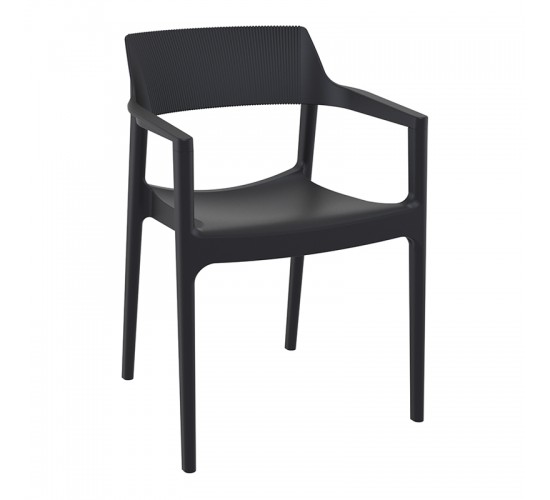 TULUM BLACK ΠΟΛΥΘΡΟΝΑ ΠΟΛ/ΝΙΟΥ 55X52X79εκ. SIESTA 55X52X45-79εκ.