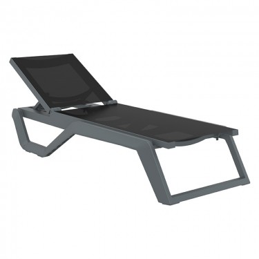 RIO PRO ΞΑΠΛΩΣΤΡΑ DARK GREY/BLACK ΠΟΛ/ΝΙΟΥ 190X70X33εκ. SIESTA 190X70X33εκ.