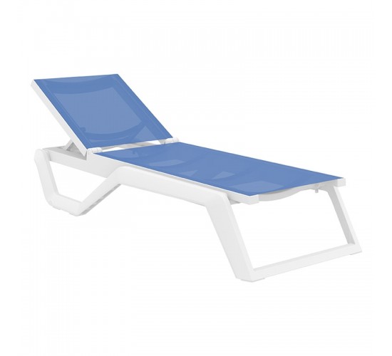 RIO PRO ΞΑΠΛΩΣΤΡΑ WHITE/BLUE ΠΟΛ/ΝΙΟΥ 190X70X33εκ. SIESTA 190X70X33εκ.