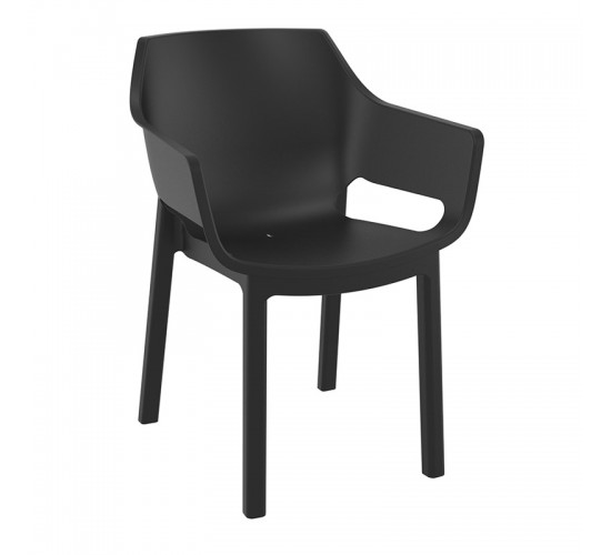 DORA BLACK ΠΟΛΥΘΡΟΝΑ ΠΟΛ/ΝΙΟΥ 58X59X80εκ. SIESTA 58X59X44-80εκ.