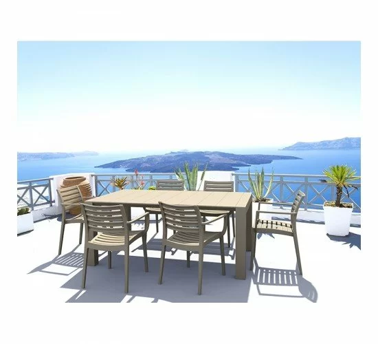 Σετ Τραπεζαρίας 7τμχ Vegas Artemis Taupe 100X180/220Χ75εκ. SIESTA Σετ Τραπεζαρίας 7τμχ Vegas Artemis Taupe 100X180/220Χ75εκ. SIESTA