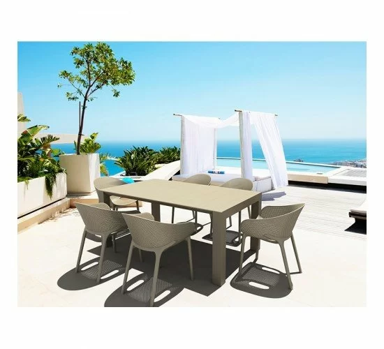 Σετ Τραπεζαρίας 7τμχ Vegas Sky Pro Taupe 100X180/220Χ75εκ. SIESTA Σετ Τραπεζαρίας 7τμχ Vegas Sky Pro Taupe 100X180/220Χ75εκ. SIESTA