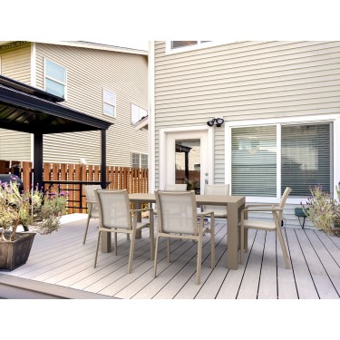 Σετ Τραπεζαρίας 7τμχ Vegas Pacific Taupe 100X180/220Χ75εκ. SIESTA