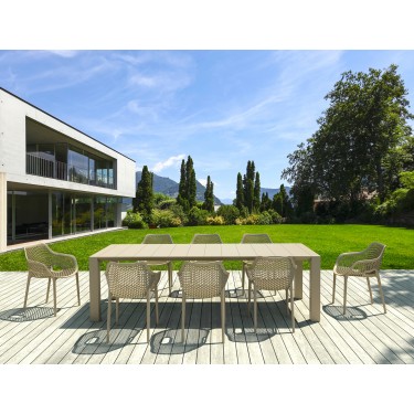 Σετ Τραπεζαρίας 9τμχ Vegas Air XL Taupe 100X260/300Χ75εκ. SIESTA
