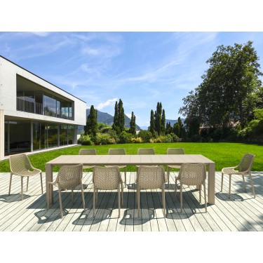 Σετ Τραπεζαρίας 11τμχ Vegas Air Taupe 100X260/300Χ75εκ. SIESTA