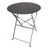 ALMA Φ70Χ71εκ. ΑΝΘΡΑΚΙ ΤΡΑΠΕΖΙ ΜΕΤΑΛΛΙΚΟ ΠΤΥΣ/ΝΟ ZITA PLUS Φ70Χ71εκ