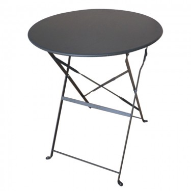 ALMA Φ70Χ71εκ. ΑΝΘΡΑΚΙ ΤΡΑΠΕΖΙ ΜΕΤΑΛΛΙΚΟ ΠΤΥΣ/ΝΟ ZITA PLUS Φ70Χ71εκ