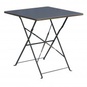 ALMA 70Χ70Χ70εκ. ΑΝΘΡΑΚΙ ΤΡΑΠΕΖΙ ΜΕΤΑΛΛΙΚΟ ΠΤΥΣ/ΝΟ ZITA PLUS 70Χ70Χ70εκ.