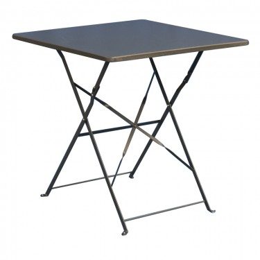 ALMA 70Χ70Χ70εκ. ΑΝΘΡΑΚΙ ΤΡΑΠΕΖΙ ΜΕΤΑΛΛΙΚΟ ΠΤΥΣ/ΝΟ ZITA PLUS 70Χ70Χ70εκ.