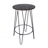 LARA ΤΡΑΠΕΖΙ Φ.60Χ103εκ. ΜΕΤΑΛΛΟ-ΞΥΛΟ K/D ZITA PLUS 60Χ60/ΥΨ.103/Φ60εκ.