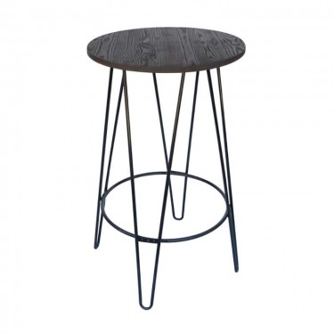 LARA ΤΡΑΠΕΖΙ Φ.60Χ103εκ. ΜΕΤΑΛΛΟ-ΞΥΛΟ K/D ZITA PLUS 60Χ60/ΥΨ.103/Φ60εκ.