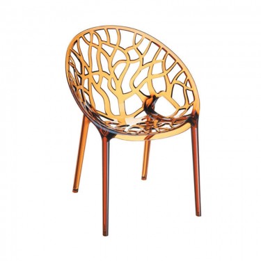 CRYSTAL AMBER TRANSP.(Σ4)ΠΟΛΥΘΡΟΝΑ 59Χ60Χ80εκ. SIESTA 59Χ60Χ80εκ.