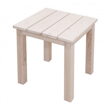 KORAL ΞΥΛΙΝΟ ΤΡΑΠΕΖΑΚΙ 40Χ40Χ45εκ. ΛΕΥΚΟ ZITA PLUS 40Χ40Χ45εκ.