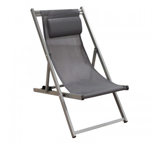 DEVIN ΣΕΖΛΟΝΓΚ GREY ΑΛΟΥΜΙΝΙΟΥ 58X95-102X78-95εκ. ZITA PLUS 58X95-102X78-95εκ.