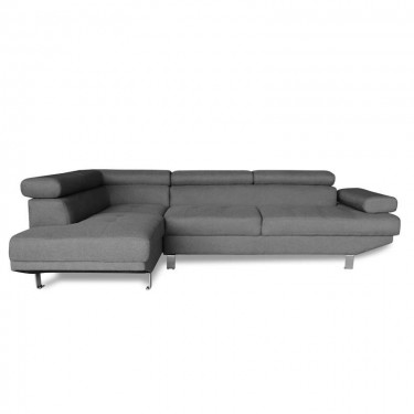 CORNER GREY ΥΦΑΣΜΑ ΔΕΞΙΑ ΓΩΝΙΑ 250X153X80εκ. ZITA PLUS 250X153X70-80εκ.